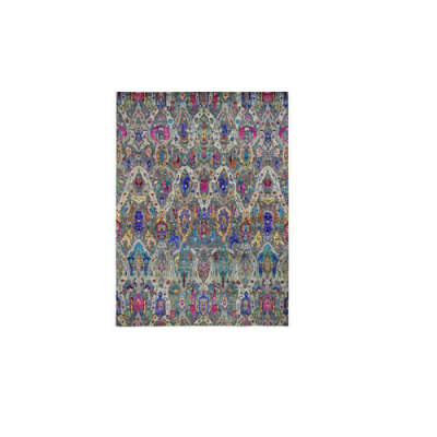 9&#039;x12&#039; THE EMPRESS JEWELS,Colorful Sari Silk Hand Knotted Oriental Rug