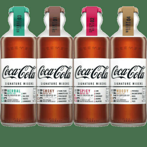 Coca-Cola Signature Mixers - набор 4 вкуса (Smoky, Spicy, Herbal, Woody) (Франция), 200 мл (4 шт)