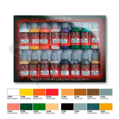 Набор красок для моделизма Game Color Vallejo Introduction/16 цветов