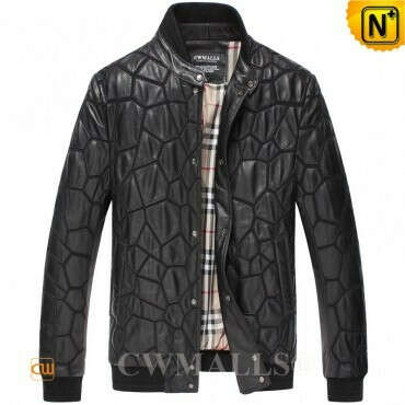 CWMALLS® Designer Patched Leather Jacket CW806055