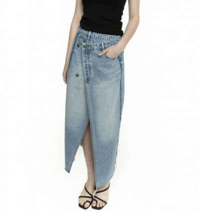 Асимметричная джинсовая юбка MATRONA