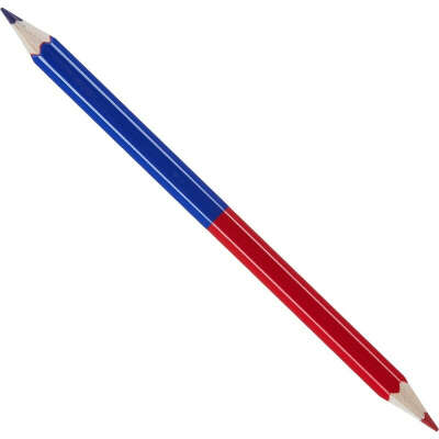 красно-синий двусторонний карандаш