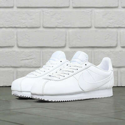 Купить кроссовки женские Nike Classic Cortez Leather Real White (807471|102-) в интернет-магазине dropsneakers.ru