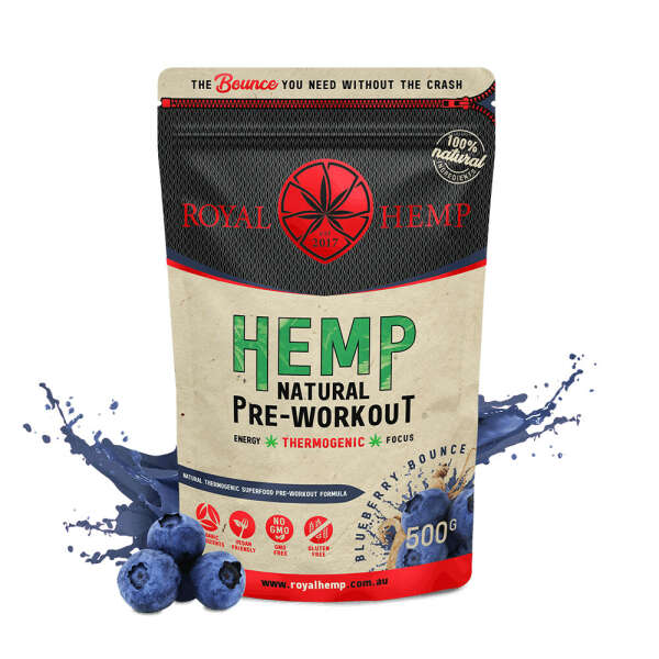 Hemp Natural Pre-Workout Blueberry Bounce 500g