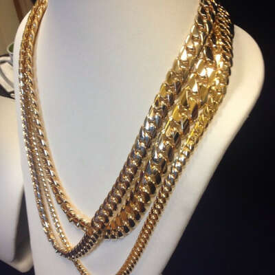 Gold Cuban Link Chains for Sale New York