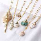 Trendy Handmade Conch Shells Necklace