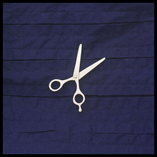 silver scissors brooch