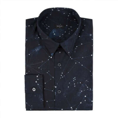 Chemise Paul Smith - Chemise Bleu Marine Imprimé Cosmos