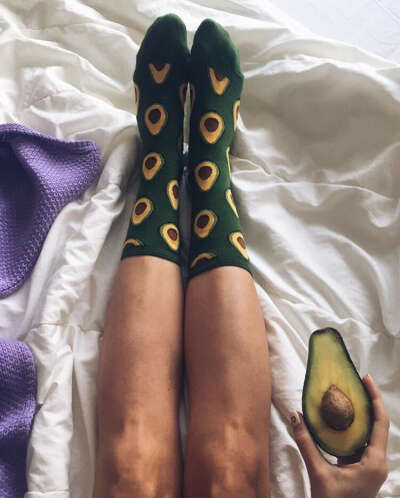 носочки с авокадо