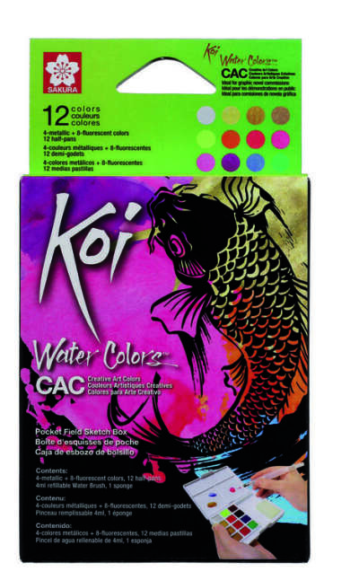 Набор акварельных красок Sakura "Koi Creative Art Colours" 12 цвета в пластиковой коробке
