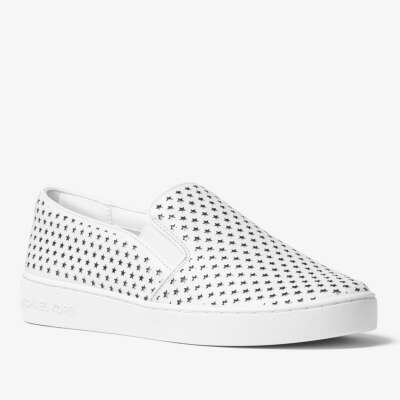 Michael Michael Kors Keaton Perforated Leather Slip-On Sneaker