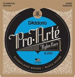 D`ADDARIO EJ50 PRO-ARTE BLACK NYLON HARD TENSION