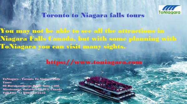 Toronto to Niagara falls tours