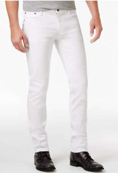 Honor Men&#039;s Slim Fit Stretch White Jeans