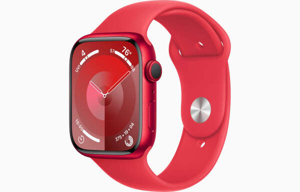 Apple Watch Series 9 GPS, 45mm (PRODUCT)RED Aluminum Case with (PRODUCT)RED Sport Band - S/M