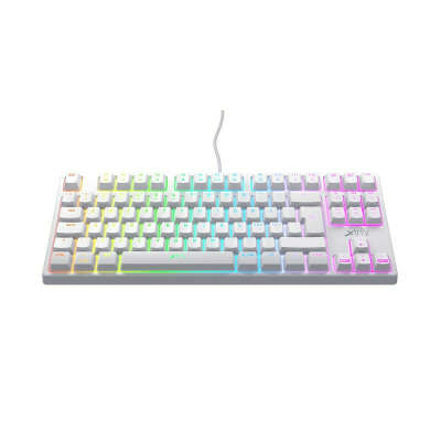 Клавиатура белого цвета с подсветкой RGB механическая
