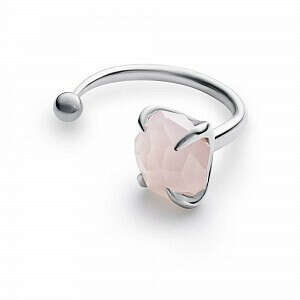 Серебряное открытое кольцо с розовым халцедоном - Aleksandr Sinitsyn