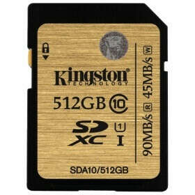 202955                                            Карта памяти 512Gb Kingston SDXC Class 10 (SDA10/512GB)