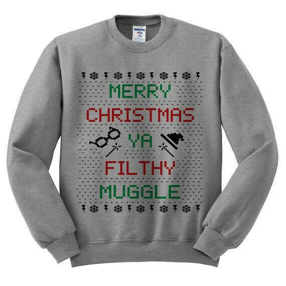 свитер "merry christmas muggle"