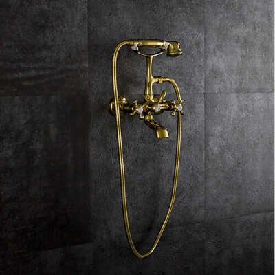 Antique Ti-PVD Wall Mounted Brass Valve Bathtub Faucet– FaucetSuperDeal.com
