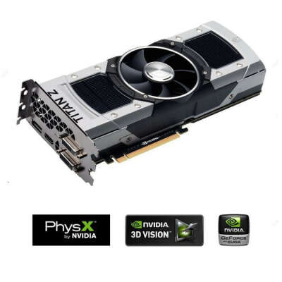 NVIDIA GeForce GTX Titan 12288M EVGA GTX TITAN Z Superclocked 12G-P4-3992-KR