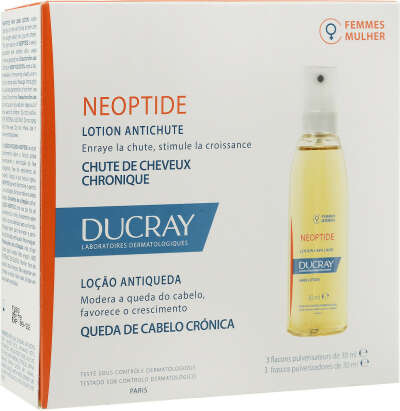 Ducray / Neoptide Lotion/ Дюкрэ Неоптид Лосьон против хронического выпадения волос для женщин, 3 х 30 мл