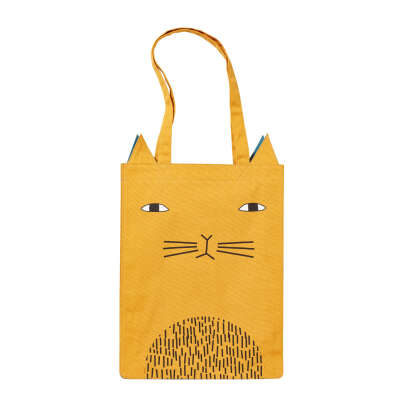 Mog Cat Tote Bag | 100% Cotton Canvas | Donna Wilson