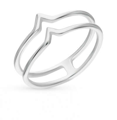 Серебряное кольцо на фаланг пальца