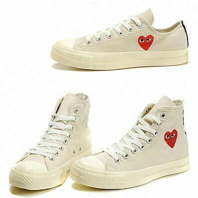 Converse all star CDG Play milky/black/red