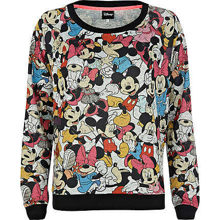 Grey Mickey Mouse print sweatshirt