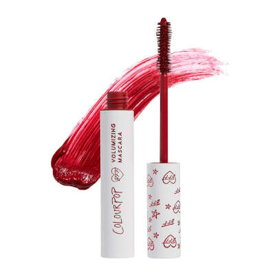 left on red bff mascara