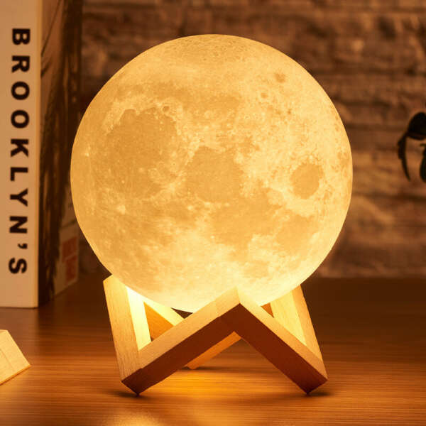 779.77руб. 40% СКИДКА|Настольная лампа Rambery moon, светодиодная с 3D принтом, перезаряжаемая, с 16 цветовыми вариантами|Ночники|   | АлиЭкспресс