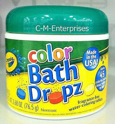 Color Bath Dropz 45 Tablets Water Coloring Drops