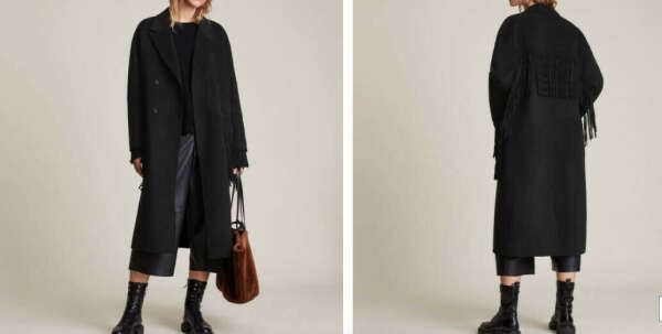 ALLSAINTS UK: Womens Bree Wool Blend Coat (black) : желание @Aesmargo