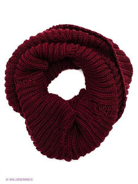 Бордовый шарф-хомут
