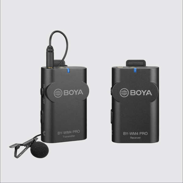 Микрофон петличный BOYA BY-WM4 Pro-К1, цифровая, 2.4 ГГц, черный