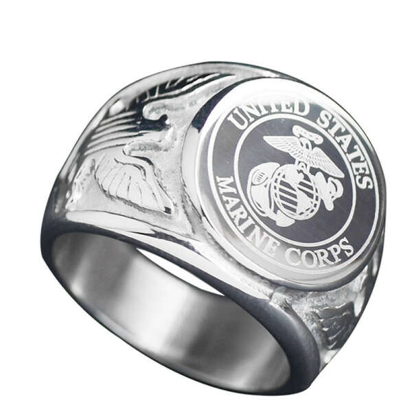 USA Military United States MARINE CORPS US ARMY Stainless Steel Fashion Rings - Top Dudes