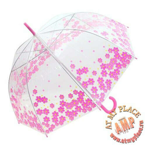 Прозрачный зонт Daisy Pink