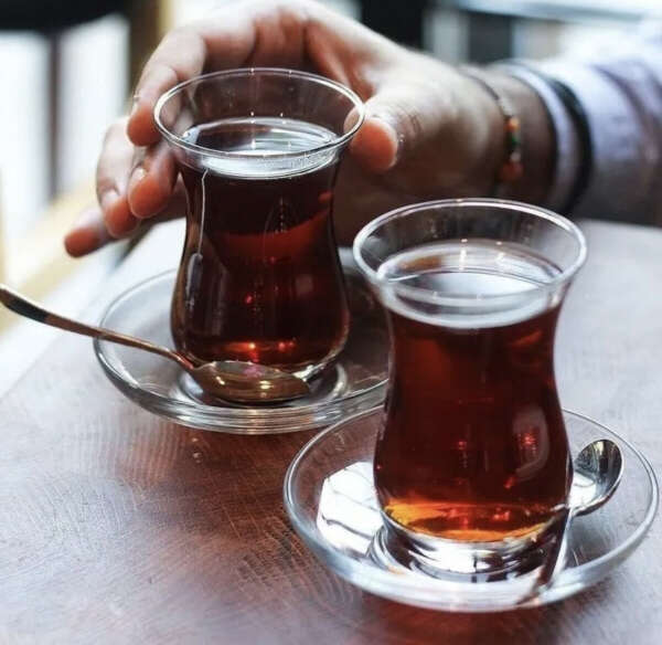 Турецкие чашки для чая с блюдцами (набор из 6 шт.)