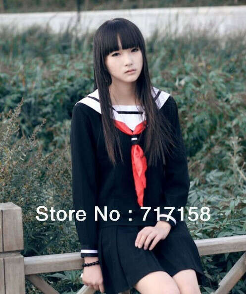 Hell Girl Enma ai Uniform cosplay/Anime Costume/Japan school student skirt dress купить на AliExpress