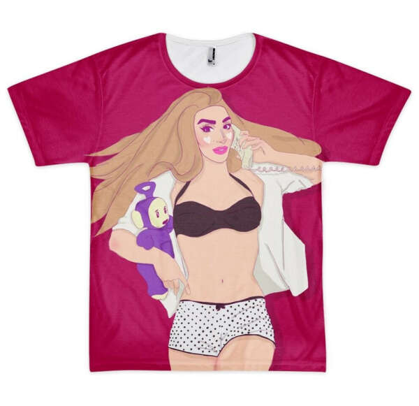 BIBLEGIRL BIBLE ONE MORE TIME FRONT ONLY SUBLIMATED T-SHIRT