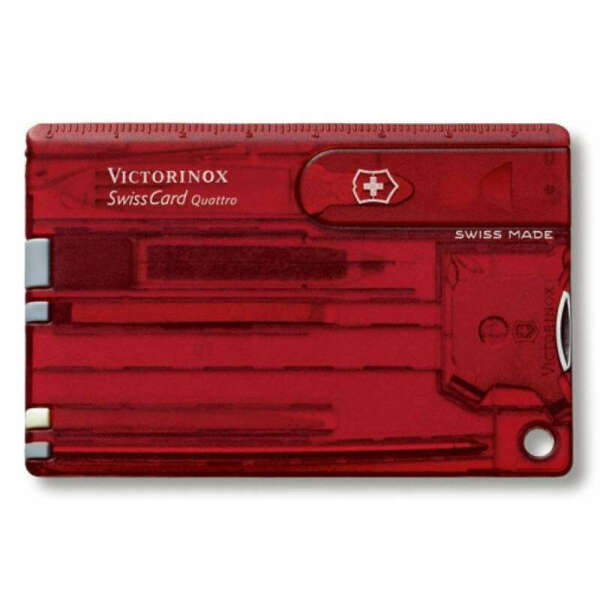Швейцарская карточка Victorinox SwissCard Quattro Ruby красная (0.7200.T)