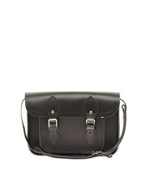 Black Leather  Satchel