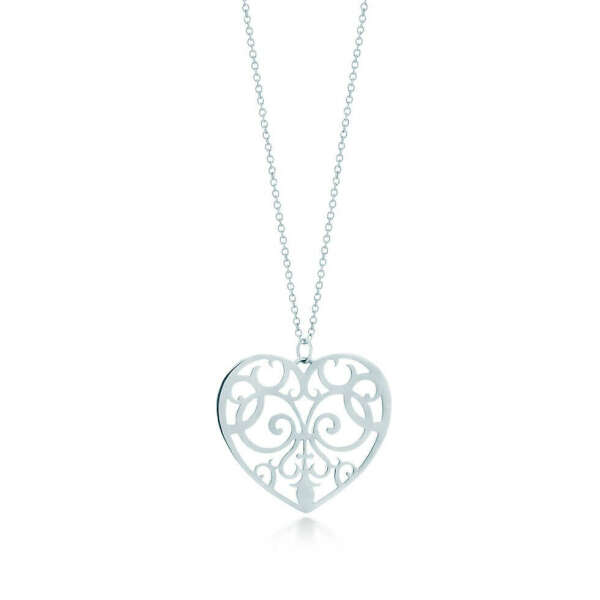 Tiffany & Co. - Tiffany Enchant® heart pendant in sterling silver, medium.