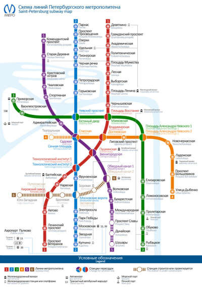 Прокатиться от начала до конца по всем веткам метро СПб