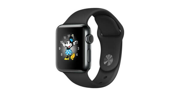 Apple Watch - Space Black Stainless Steel Case with Black Sport Band