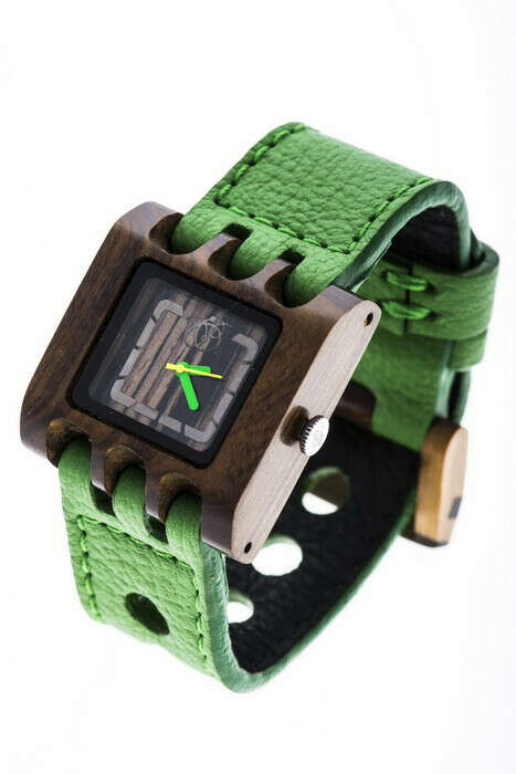 Часы Mistura Quadrato Green/Ebony