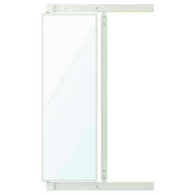 Выдвижное зеркало с крючками, белый, 25x4x75 см.  КОМПЛИМЕНТ