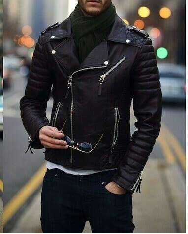 Mens biker leather jacket, Mens fashion black motorcycle jacket, Mens jackets