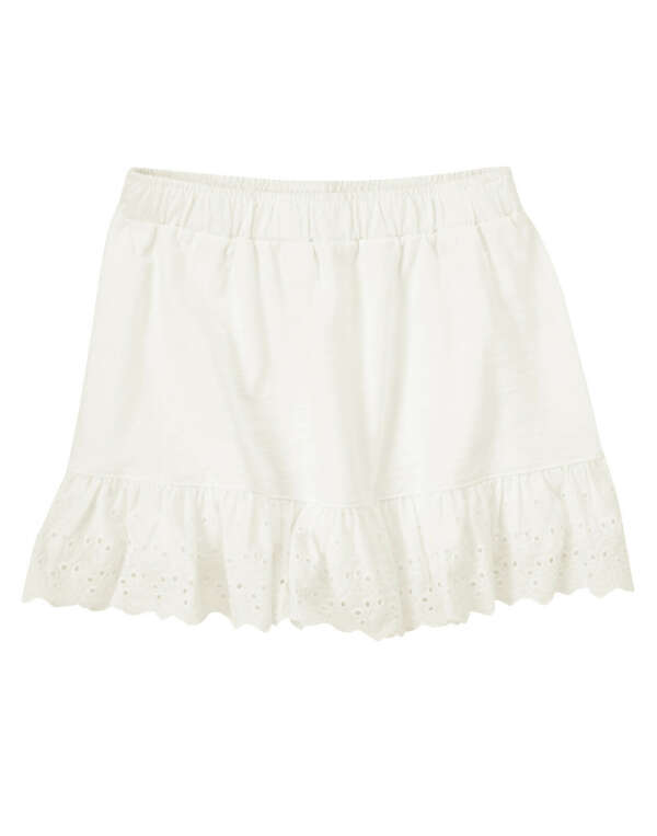 Eyelet Hem Skirt